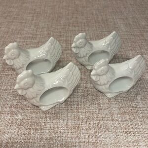 Chicken Napkin Rings Set of 4
